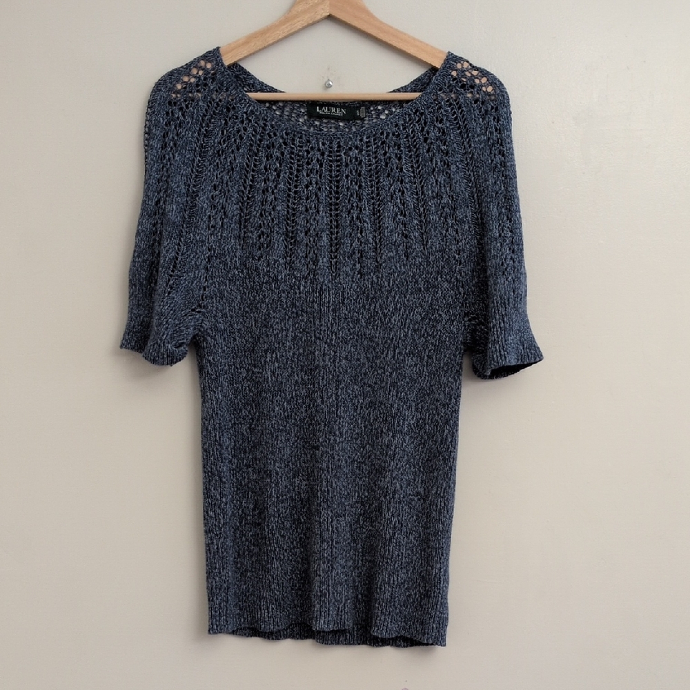 Ralph Lauren Blue Knit SS Sweater